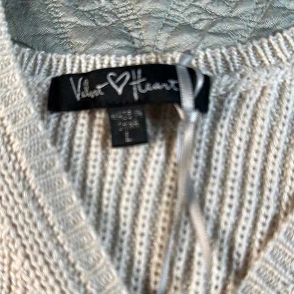 Velvet Heart Cream Ribbed Wrap Tie Tank - Picture 2 of 2